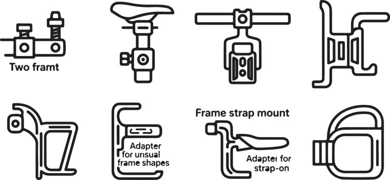 Vector illustrations of different types of eyeglass frames styles Vector