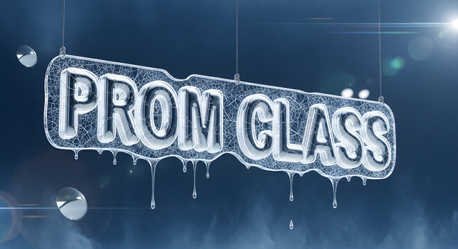 Prom class sparkling text