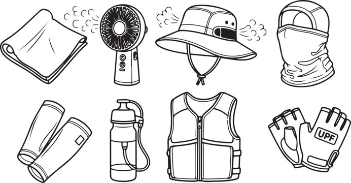 Flat vector illustration of common household items isometric view Vector