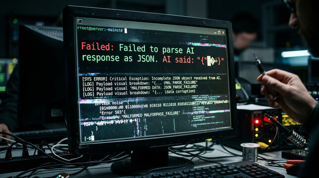 Code error on computer screen