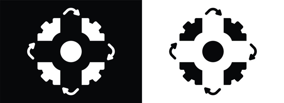 Integration monochrome glyph style