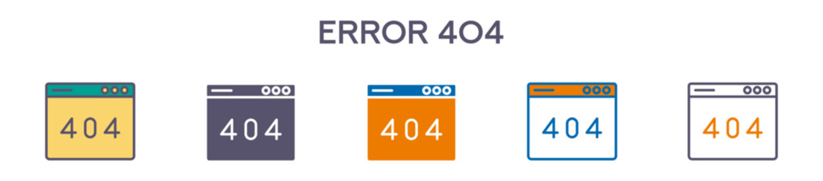 Error 404 Element For Design Graphic - Multi Styles