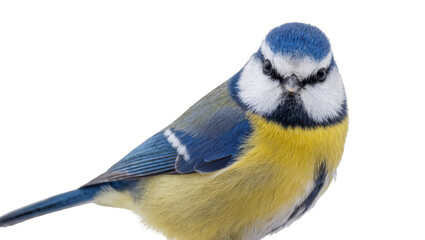 Blue Tit Bird with Yellow Underparts and Grey Blue Head © Sergiu