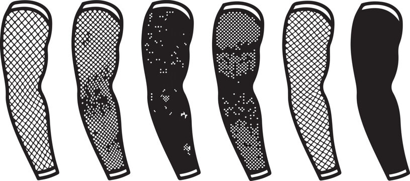 Black vector geometric patterned socks isolated Vector