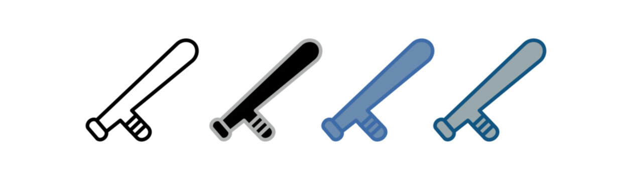 
baton icon set multiple style collection with baton design