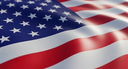 Fototapeta premium Honoring heroes a patriotic memorial day image of the waving american flag remembrance and respect