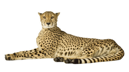 Lying Spotted Cheetah with Black Markings and Yellow Fur © Andrei