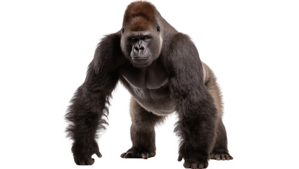 Muscular Silverback Gorilla Standing Facing Forward © Andrei