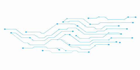 Obraz premium Digital Circuitry: A sleek, modern design showcases an intricate network of interconnected circuits, symbolizing the complexity and innovation of modern technology.