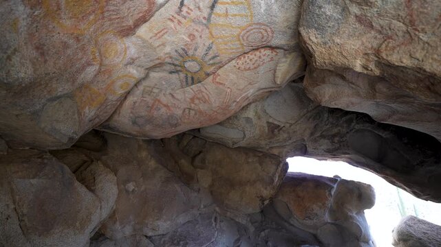Hike Catavinas desert and discover ancient cave paintings from prehistoric cultures in Baja California, Mexico.