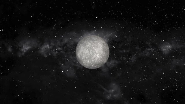 Mercury Planet animation in space
