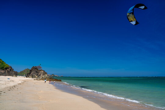 Kuta Mandalika Lombok Indonesia with tropical beach and coastline landscape view