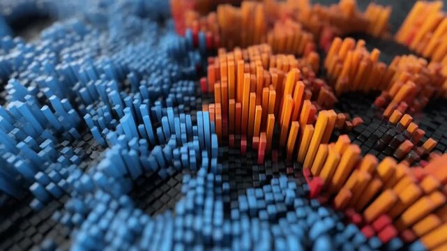 3d graph with red and blue bars on black background