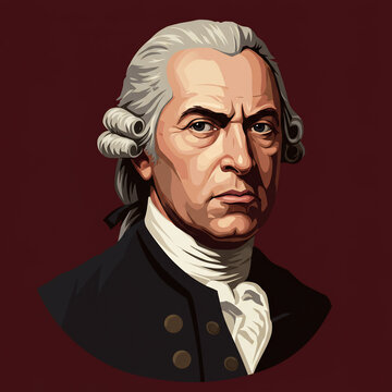 Portrait of Immanuel Kant A Philosophical Illustration.