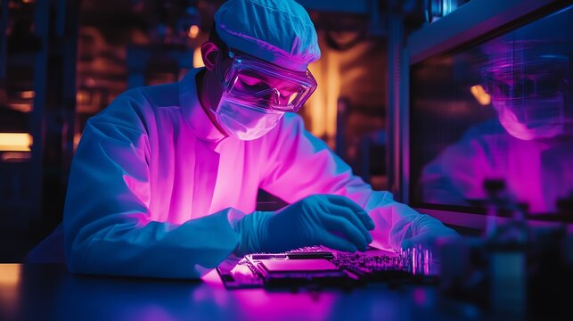 Engineers are analyzing thermal conductivity properties of new chip materials.