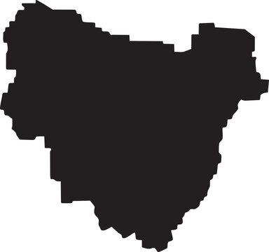 Black silhouette map of the state of ohio