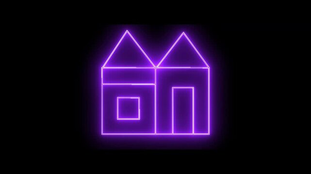 glowing home icon animation