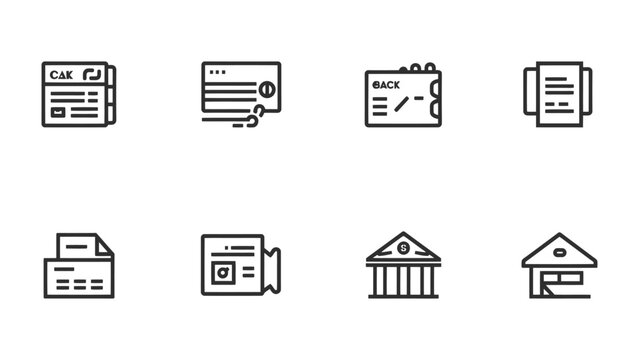 Financial Icons: A series of sleek, modern icons represent various facets of the financial world, each one a testament to the clarity and efficiency of design. 