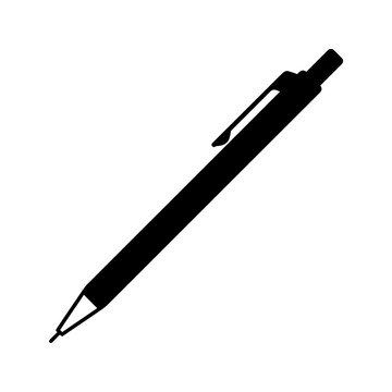 Silhouette of a Mechanical Pencil - Drawing Tool