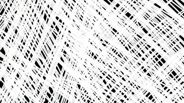 Abstract hand drawn white scribble lines animation on transparent background