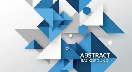 Obraz premium abstract geometric shapes in blue and white