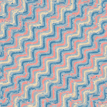 Seamless Abstract Wavy Chevron Pattern with Speckled Terrazzo Texture