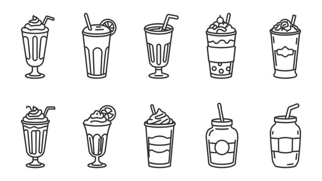Cool Concoctions: An illustrative overview of various refreshing beverage, each crafted to tantalize the taste buds and quench any thirst.