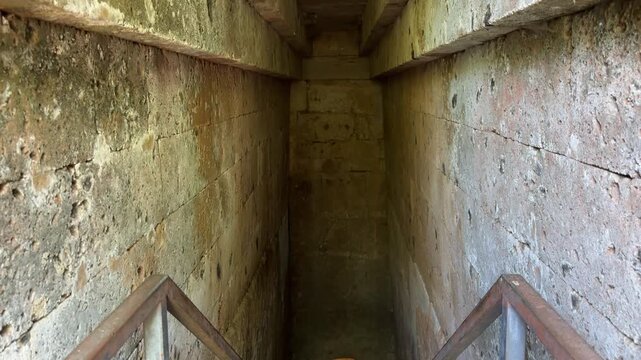 Entrance to an Etruscan Tomb with a Stone Ceiling in Cerveteri