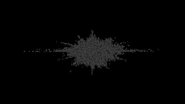 ASCII Flashlight Overlay - White Edition - Minimalist Data Particles Motion Loop
