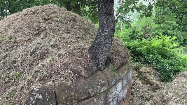 Ancient Etruscan Tumulus Tomb in Cerveteri
