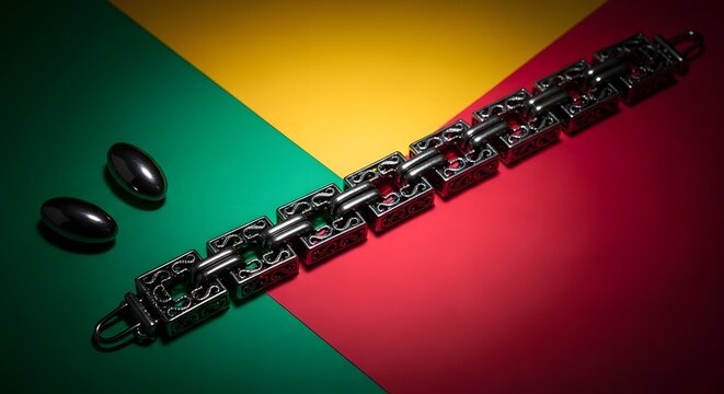 Juneteenth celebration vibrant colors and symbolic chains representing freedom and resilience