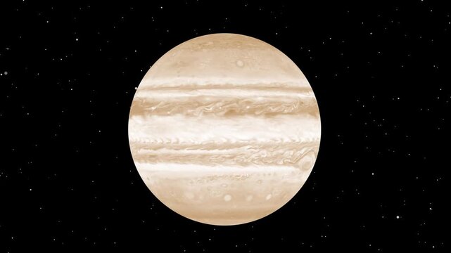Jupiter planet animated space