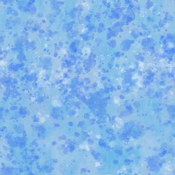 Abstract Blue Watercolor Splatter Seamless Background