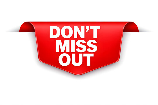 3d red sale banner with dont miss out text for limited time offer promotion