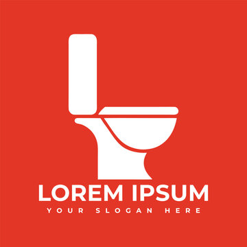 Toilet Vector Illustration Logo Clean Sanitary Design Concept