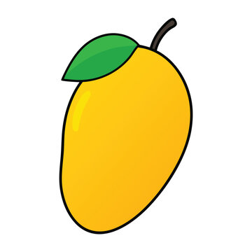 Mango Cartoon Vector Illustration Tropical Fruit Design