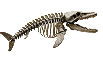 Grayish Whale Skeleton with Fins and Teeth © Elowen