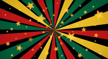 Fototapeta premium Radiating starburst a vibrant explosion of color and light