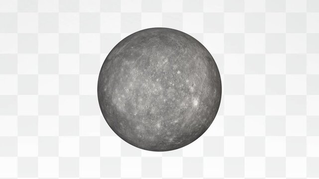 Mercury Planet animation in space
