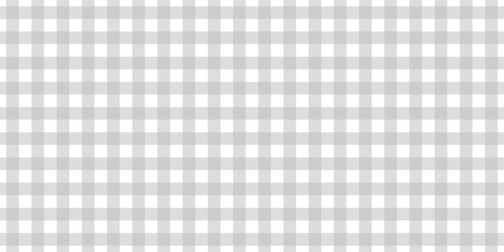 Seamless Grey Gingham Checkered Pattern Vector Background for Picnic Fabric and Textile Tablecloth