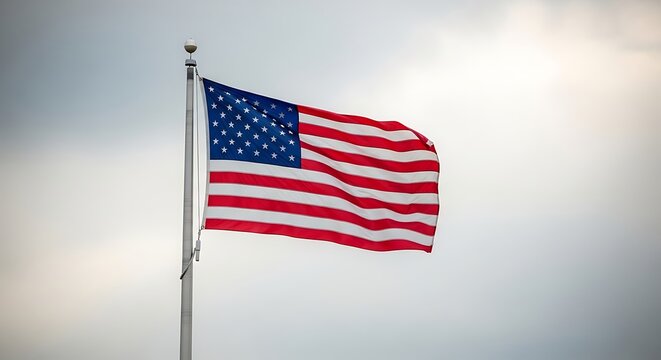 American flag waving celebrating 250 years of independence day 4th of july