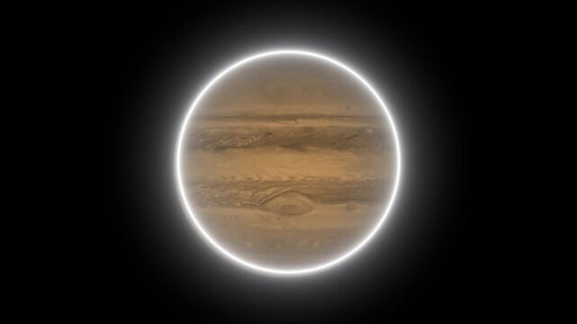 Jupiter planet animated space