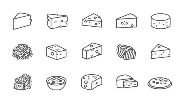 Variety of Cheeses: A delightful collection of cheese, showcasing an assortment of shapes and styles, capturing the essence of culinary delight.