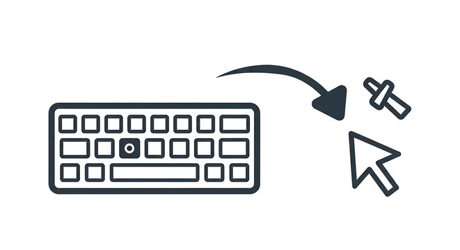 Computer keyboard with a screwdriver and a computer mouse on a white background