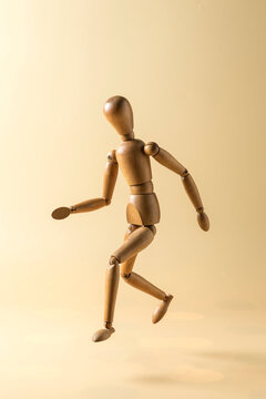 Wooden Articulated Mannequin Running