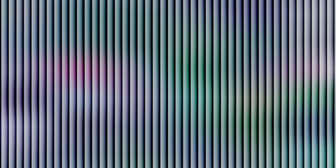 Obraz premium Futuristic ribbed texture with fractal glass effect and smooth fluted vertical lines of rainbow neon gradient.
