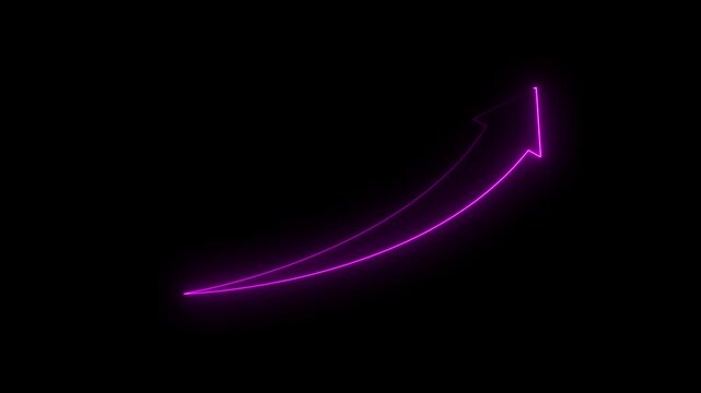 Neon arrows pointing upwards three frames progression