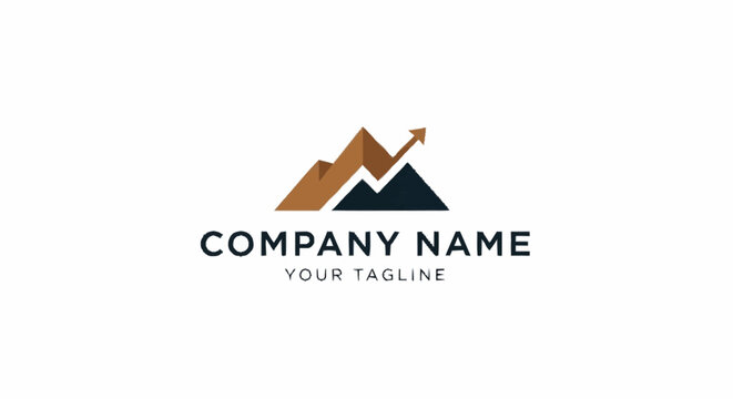 Company Logo Design with Mountains.