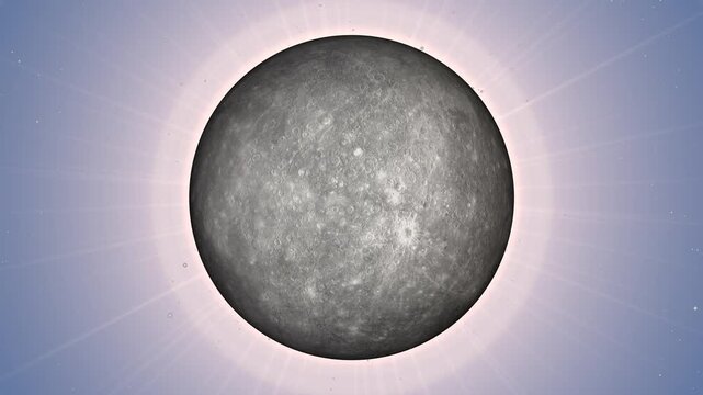 Mercury Planet animation in space
