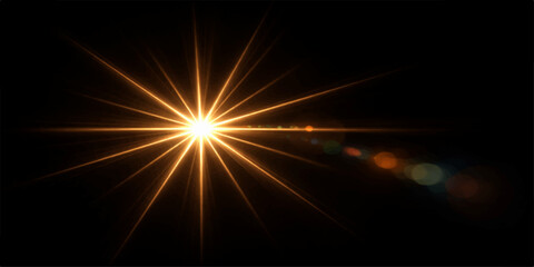 A brilliant explosion of glowing stars and energy bursts through the dark galaxy in this abstract space illustration featuring a bright flash of light and motion © PIXEL